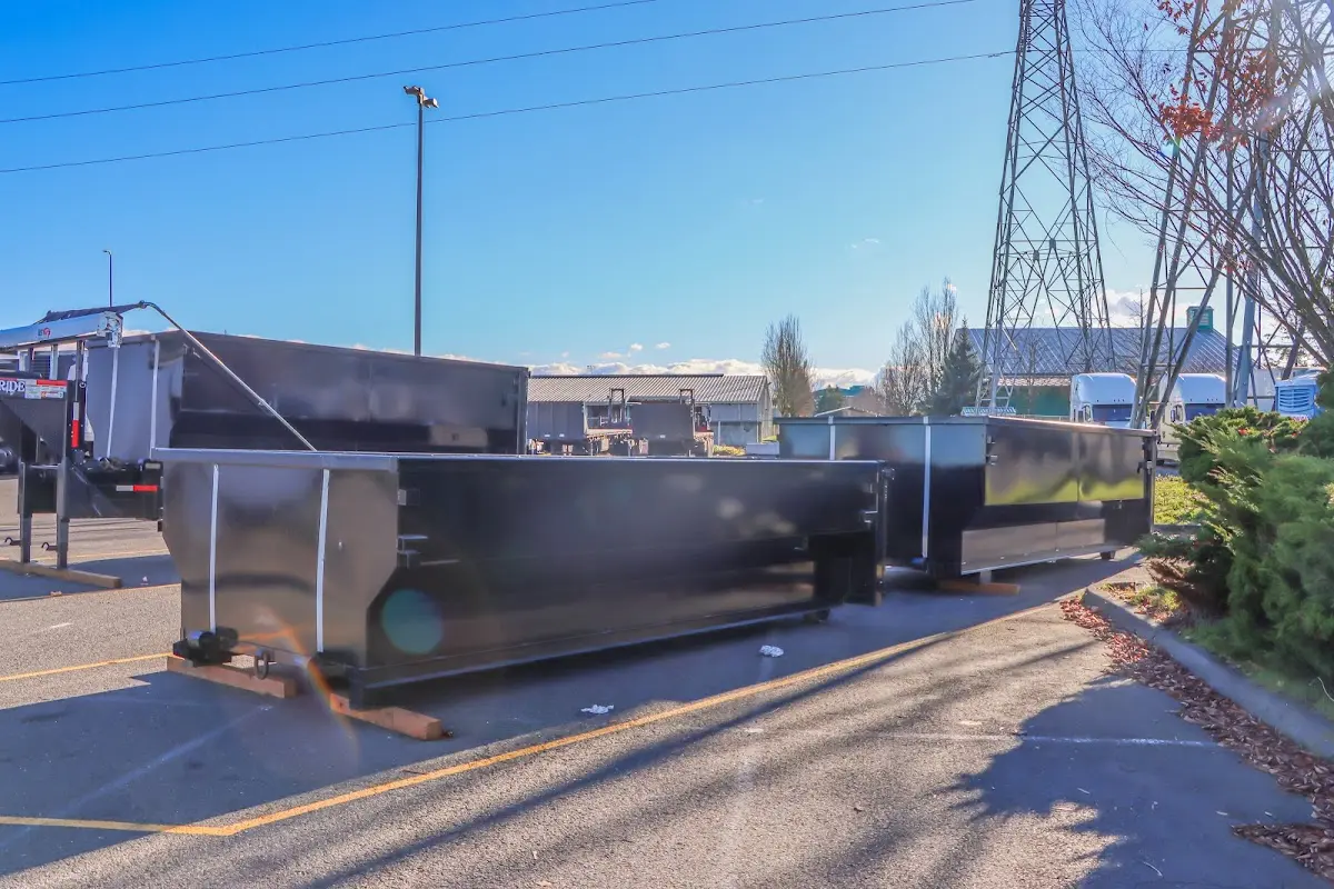 Roll-off dumpster ready for waste disposal at job site for Commercial Dumpster Rental in Sylvania
